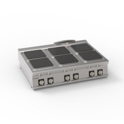 Εστία PC12E9 Tecno90 120x90x28cm 24kW Ηλεκτρική με 6 Τετράγωνες Εστίες 30x30cm Επιτραπέζια TECNOINOX