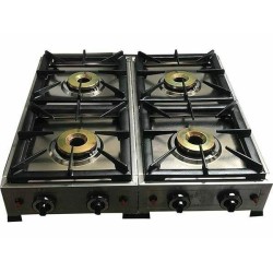Επιτραπέζιες εστίες (4) αερίου 12kW ανά εστία 80x80x20cm ΦΑΕ.004