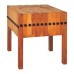 Κούτσουρο κοπής κρέατος 60x60x40cm βιδωτό οξιά τετράγωνο