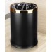 Καλάθι Απορριμμάτων Δωματίου c_10938 Φ22x25Υcm 10lt Διπλό Τοίχωμα σε Μαύρο/Bronze Χρώμα OLYMPIA