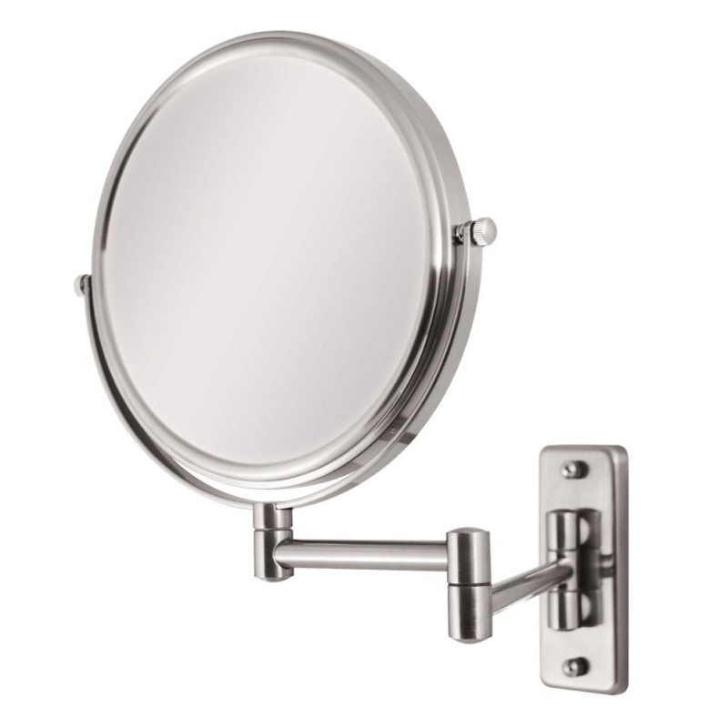 Καθρέπτης Μπάνιου MR801/8 Φ20cm Επιτοίχιος Διπλής Όψης Χρωμίου με Μεγέθυνση x5 και Βραχίονα 2 Αρθρώσεων