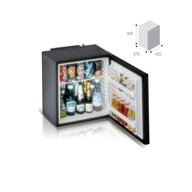 Mini Bar C250 S Elegant 42x37,5x43,5Υcm 25lt 230Vac 0,651kWh/24h με Τυφλή Πόρτα Αμμωνίας Μαύρο VITRIFRIGO