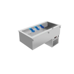 DRWVHC-211 Μπαιν μαρι με βεβιασμένη περιμετρική ψύξη drop in 2 GN 1/1 Asber