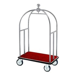 XL-1C/S Τρόλεϊ μεταφοράς βαλιτσών με κρεμάστρα χρώμα:ασημί