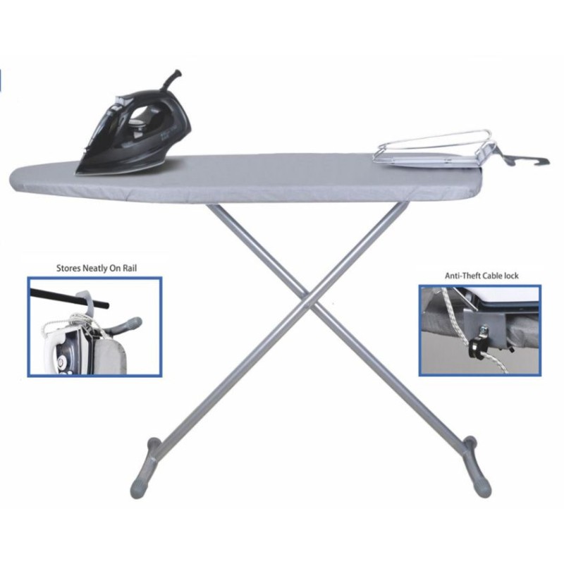 Σύστημα Σιδερώματος Δωματίου c_7371 με Σίδερο 29,2x12,1x14,5cm 320ml 1800W, Σιδερώστρα 110x33x85Υcm και Βάση Σίδερου με Αντικλεπτικό OLYMPIA