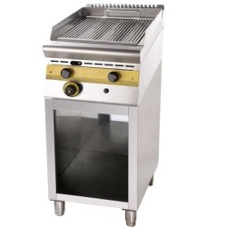 Σχαριέρα WG4S7-B Σειρά 75 40x75x85cm 9kW Αερίου Νερού 1 Ζώνης με Λιποσυλλέκτη σε Ανοιχτό Ντουλάπι SERGAS