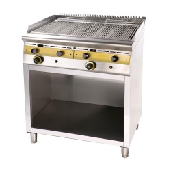 Σχαριέρα WG8S7-B Σειρά 75 80x75x85cm 18kW Αερίου Νερού 2 Ζωνών με Λιποσυλλέκτη σε Ανοιχτό Ντουλάπι SERGAS