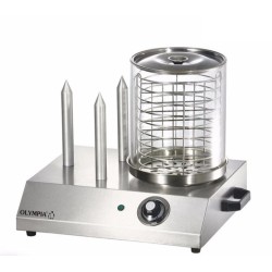 Μηχανή Hot Dog HDW-2 48x33x36cm 700W 220-240V για Λουκάνικα & Ψωμάκια με 3 Σούβλες OLYMPIA