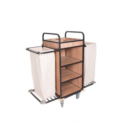 Τρόλεϊ καμαριέρας IDEAL SLIM με 2 σάκους,3 ράφια και θήκη μικροαντικειμένων RM1411