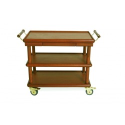 Ξύλινο service trolley 3 ραφιών με συρόμενη επιφάνεια RM401