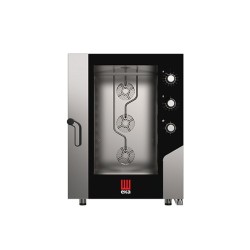 MKF 1064 S φούρνος combi με ηλεκτρομηχανικό πάνελ (ατμός με ψεκασμό) ηλεκτρικός 10 λεκανάκια 600x400 mm Tecnoeka