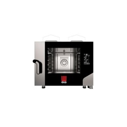 MKF 464 G BM Φούρνος γκαζιού combi με ηλεκτρονικό πάνελ 7'' Black Mask (ατμός με ψεκασμό) 4 λεκανάκια 600x400 mm Tecnoeka