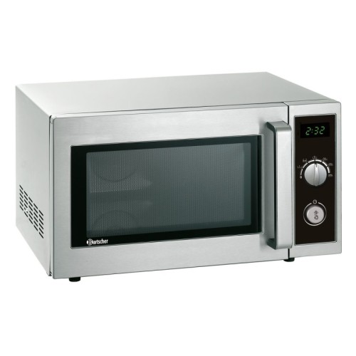 Φούρνος Μικροκυμάτων 610182 52x46,5x31,2Υcm 1000W 230V Inox 25lt με 6 Επίπεδα Ισχύος και Κεραμική Βάση BARTSCHER