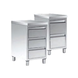 Συρταριέρα AR-057-2 Neutral 50x70x87cm Inox με 2 Συρτάρια ARTSTEEL