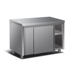 Ερμάριο AR-096-0 Neutral 90x60x87cm Inox με Συρόμενες Πόρτες ARTSTEEL
