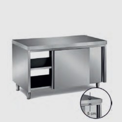 Ερμάριο AR-127-2 Neutral 120x70x87cm Inox Διπλής Όψης με Συρόμενες Πόρτες ARTSTEEL