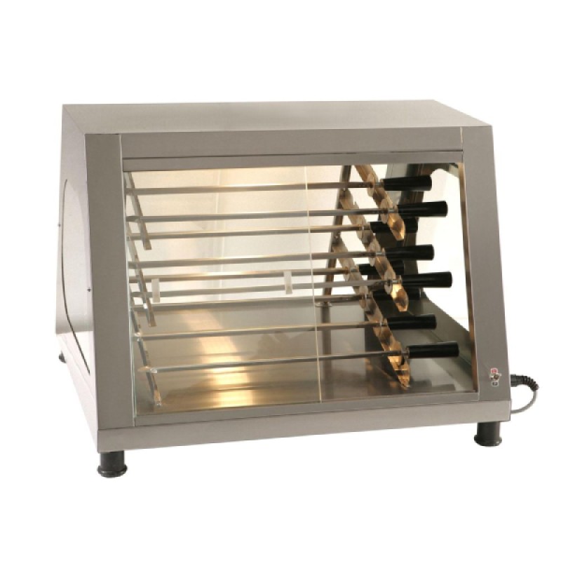 Θερμαινόμενη Βιτρίνα B9 72x61x54cm 0.5kW 230V Προβολής για Ψησταριές SERGAS