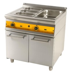 Μπεν Μαρί BE8S7 Σειρά 75 80x75x80cm 3kW 230V Ηλεκτρικό Διπλό 2xGN1/1 σε Κλειστό Ντουλάπι SERGAS