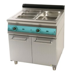 Μπεν Μαρί BE8S9 Σειρά 90 80x90x85cm 3kW 230V Ηλεκτρικό Διπλό 2xGN1/1 σε Κλειστό Ντουλάπι SERGAS