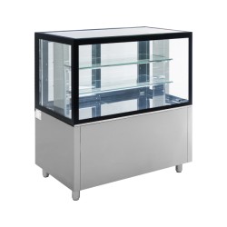 Βιτρίνα Συντήρηση BFK-108 Lux 108x70x120cm 220/240V 650W 4 Όψεων Inox με 2 Συρόμενες Πόρτες BAMBAS