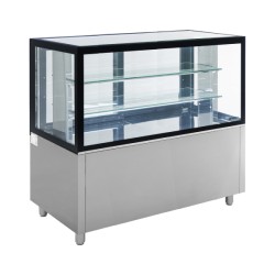 Βιτρίνα Συντήρηση BFK-138 Lux 138x70x120cm 220/240V 750W 4 Όψεων Inox με 2 Συρόμενες Πόρτες BAMBAS