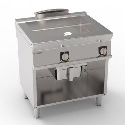 Τηγάνι Πολλαπλής Χρήσης BRM8FE7 Tecno74 80x70x90cm 9kW 400V 3N Ηλεκτρικό 28lt 2 Ζωνών με Διπλό Πάτο Σε Ανοιχτό Ντουλάπι TECNOINOX