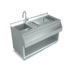 Ερμάριο Bar Station BS-157-N 150x70x86cm με Βρύση ARTSTEEL