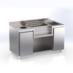 Ερμάριο Bar Station BS-157-R 150x70x87cm ARTSTEEL