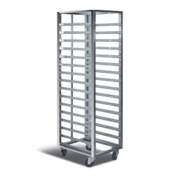 Τρόλεϊ Κοντέινερ CG-066-1 Neutral 38x60x160cm Inox για Δίσκους GN 1/1