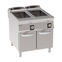 Βραστήρας Ζυμαρικών CP8FG9 Tecno90 80x90x90cm 30kW Αερίου 40lt+40lt GN 1/1 σε Κλειστό Ντουλάπι TECNOINOX
