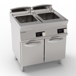 Βραστήρας Ζυμαρικών CPD8FE7 Tecno74 80x70x90cm 12kW 400V 3N Ηλεκτρικός 24+24lt GN 2/3 με Ηλεκτρονικό Έλεγχο σε Κλειστό Ντουλάπι TECNOINOX