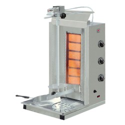 Μηχανή Γύρου DG-103 Mediumline 48x50x94cm 10.2kW Αερίου 660mm 35-45kg 6 Κεραμικοί Καυστήρες με 3 Διακόπτες NORTH