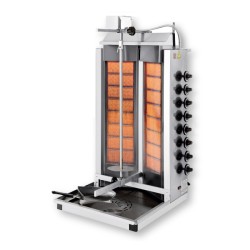 Μηχανή Γύρου DG-110 Turboline100 51x50x115cm 27.2kW Αερίου 820mm 85-110kg 16 Καυστήρες σε 2 Πλευρές με 8 Διακόπτες NORTH