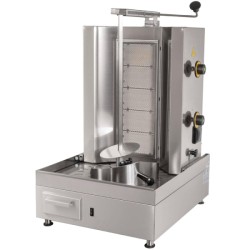 Μηχανή Γύρου DG5N 52.5x65x80cm 9kW Αερίου 670mm 50kg 5 Καυστήρες με 2 Διακόπτες & Μοτέρ Κάτω SERGAS