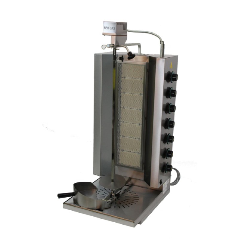 Μηχανή Γύρου DG7 47x60x110cm 12kW Αερίου 815mm 70kg 7 Καυστήρες με 3 Διακόπτες SERGAS Μηχανή Γύρου DG7 47x60x110cm 12kW Αερίου 815mm 70kg 7 Καυστήρες με 3 Διακόπτες SERGAS