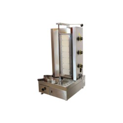Μηχανή Γύρου DG7N 52.5x65x102cm 12kW Αερίου 900mm 70kg 7 Καυστήρες με 3 Διακόπτες & Μοτέρ Κάτω SERGAS