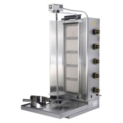 Μηχανή Γύρου DGL5P 56x78x115.6cm 16kW Αερίου 850mm 100kg 5 Turbo Καυστήρες με 5 Διακόπτες & Πλέγμα SERGAS