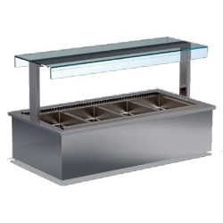 Θερμαινόμενος Μπουφές Drop In DH-077-V 80x76x83cm Inox 700W 2 GN 1/1 Μπαιν Μαρί Βεβιασμένης Κυκλοφορίας ARTSTEEL