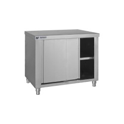 Ερμάριο E-100 100x70x85cm 460lt Inox με 2 Πόρτες Συρόμενες & 1 Ράφι BAMBAS