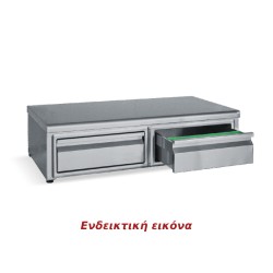 Ερμάριο Καφέ EK-50 50x50x23cm Inox με 1 Συρτάρι & 1 Εσωτερική Μπάρα BAMBAS