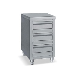 Ερμάριο ES-50 50x70x85cm Inox με 3 Συρτάρια BAMBAS