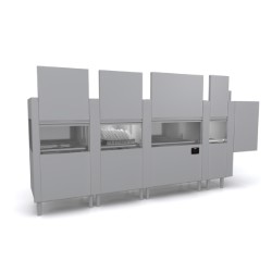 Πλυντήριο Πιάτων Τούνελ EVO531 Evolution 394.8x77x182.5cm 53,6kW 400V3N για Καλάθι 500x500mm 5 Μονάδες με Πρόπλυση, 1η Πλύση, Πλύση, Break Tank, Στέγνωμα & Ανάκτηση Θερμότητας για 320/250/160 Καλάθια/Ώρα KRUPPS
