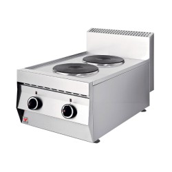 Εστία F-22 Σειρά 700 40x70x30/46cm 4kW Ηλεκτρική με 2 Στρογγυλές Εστίες 22cm Επιτραπέζια NORTH