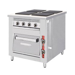 Εστία F80-E4 80x86x86cm 17.6kW 400V3N Ηλεκτρική Τετράγωνη με 4 Εστίες 30x30cm σε Φούρνο NORTH