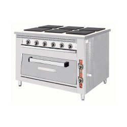 Εστία F80-E6 116x86x86cm 24kW 400V3N Ηλεκτρική Τετράγωνη με 6 Εστίες 30x30cm σε Φούρνο NORTH