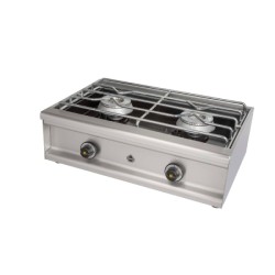 Φλόγιστρο FC2 Σειρά 50 74x50x26.5cm Αερίου 17kW 2 Καυστήρων Επιτραπέζιο SERGAS