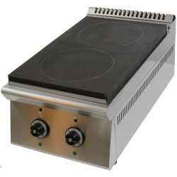 Εστία FC2ES7 Σειρά 75 40x75x34cm 5.4kW Ηλεκτρική Συμπαγής Πλάκα 2 Ζωνών Επιτραπέζια SERGAS