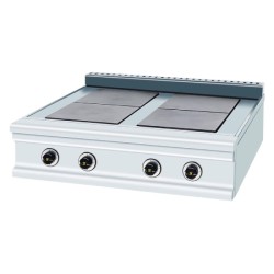 Εστία FC4E Σειρά 90 80x90x34cm 12kW Ηλεκτρική με 4 Τετράγωνες Ομοεπίπεδες Εστίες Επιτραπέζια SERGAS