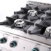 Φλόγιστρο FC4S7 Σειρά 75 80x75x34cm 28kW Αερίου 4 Καυστήρων Επιτραπέζιο SERGAS