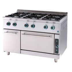 Φλόγιστρο FC6FS7 Σειρά 75 120x75x85cm 51kW Αερίου 6 Καυστήρων σε Φούρνο με Κλειστό Ντουλάπι SERGAS